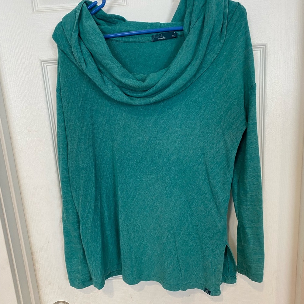Prana Cowl Neck Asymmetric Top